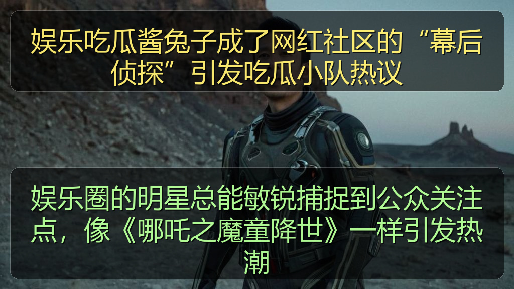 娱乐吃瓜酱兔子成了网红社区的“幕后侦探”引发吃瓜小队热议