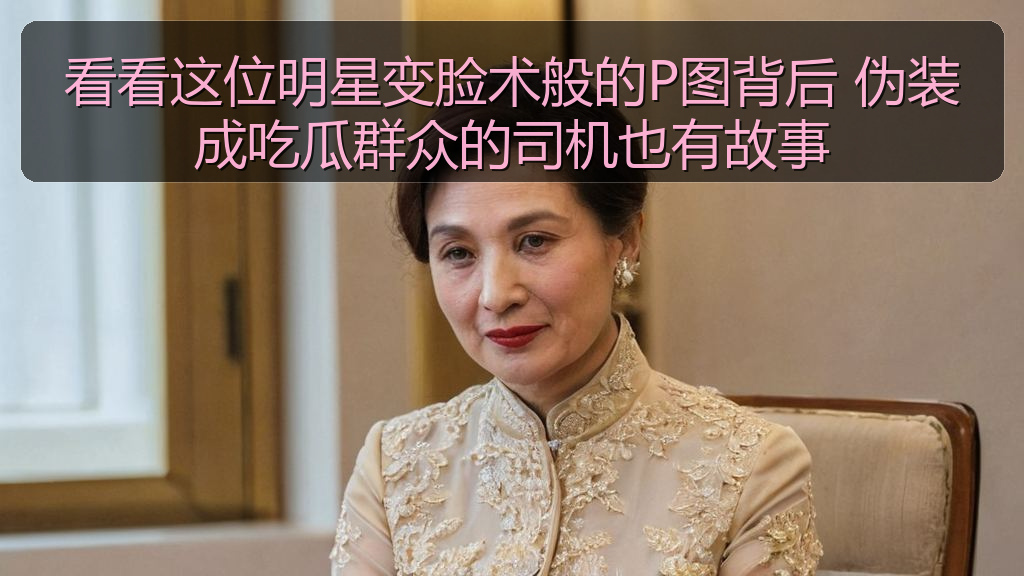 看看这位明星变脸术般的P图背后 伪装成吃瓜群众的司机也有故事