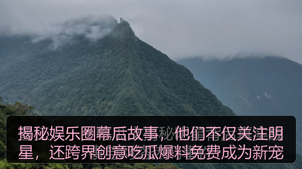 揭秘娱乐圈幕后故事，他们不仅关注明星，还跨界创意吃瓜爆料免费成为新宠